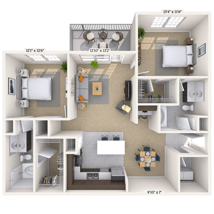 Floorplan image of unit 1010302