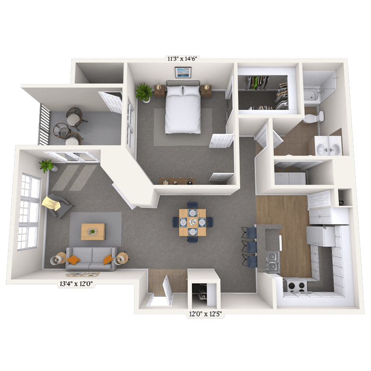 Floorplan image of unit 04406
