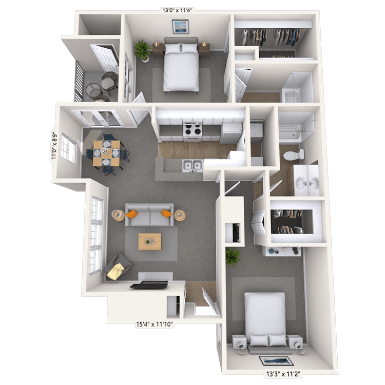 Floorplan image of unit 111120