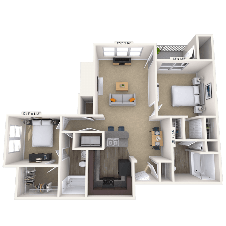Floorplan image of unit 21357211
