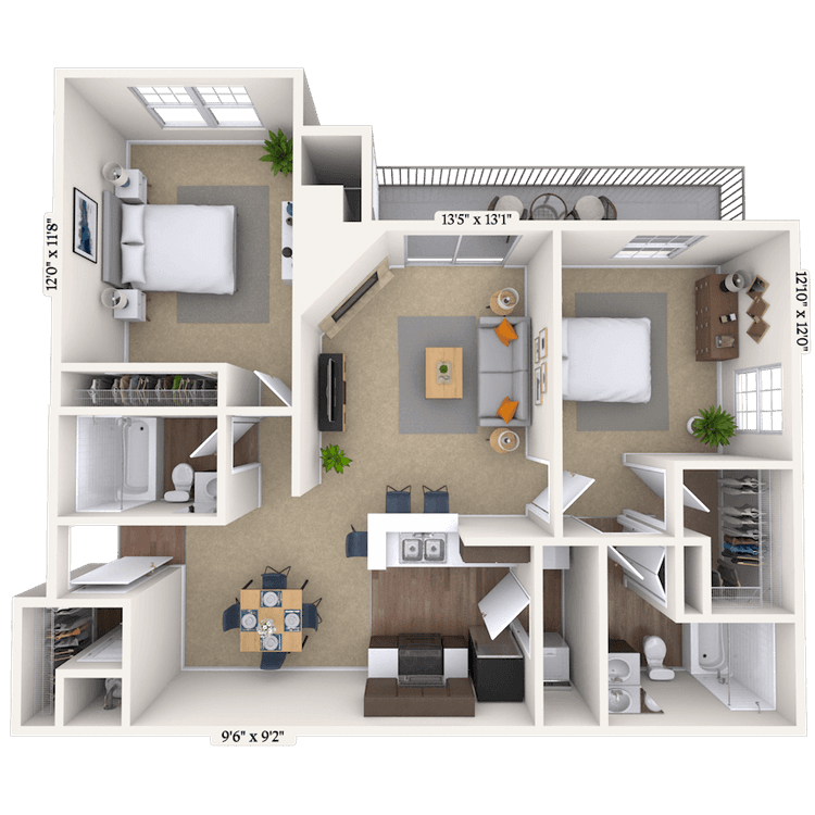 Floorplan image of unit 02806533