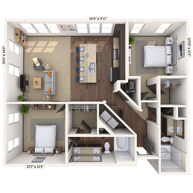 Floorplan image of unit 011-1218