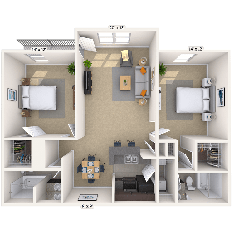 Floorplan image of unit PC15913