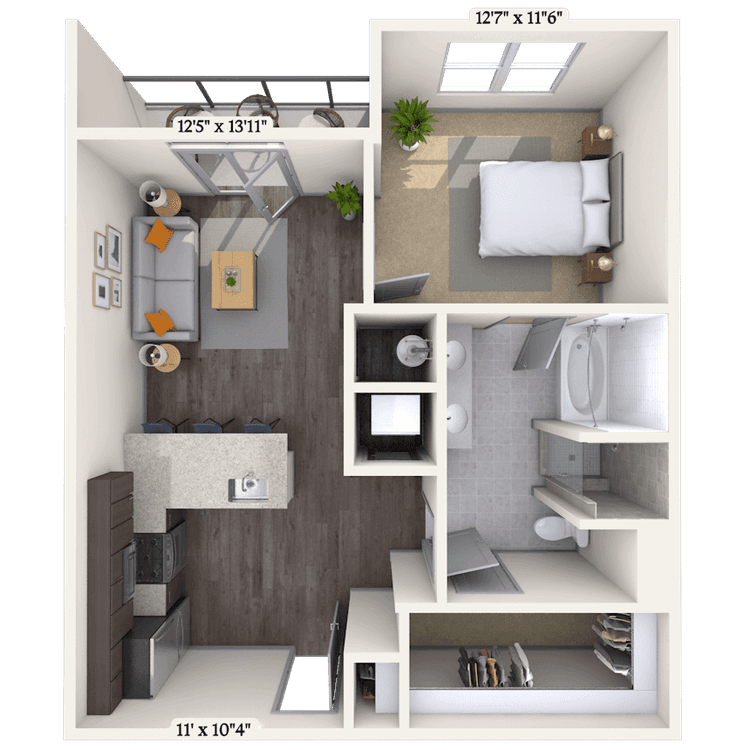 Floorplan image of unit 2400-409