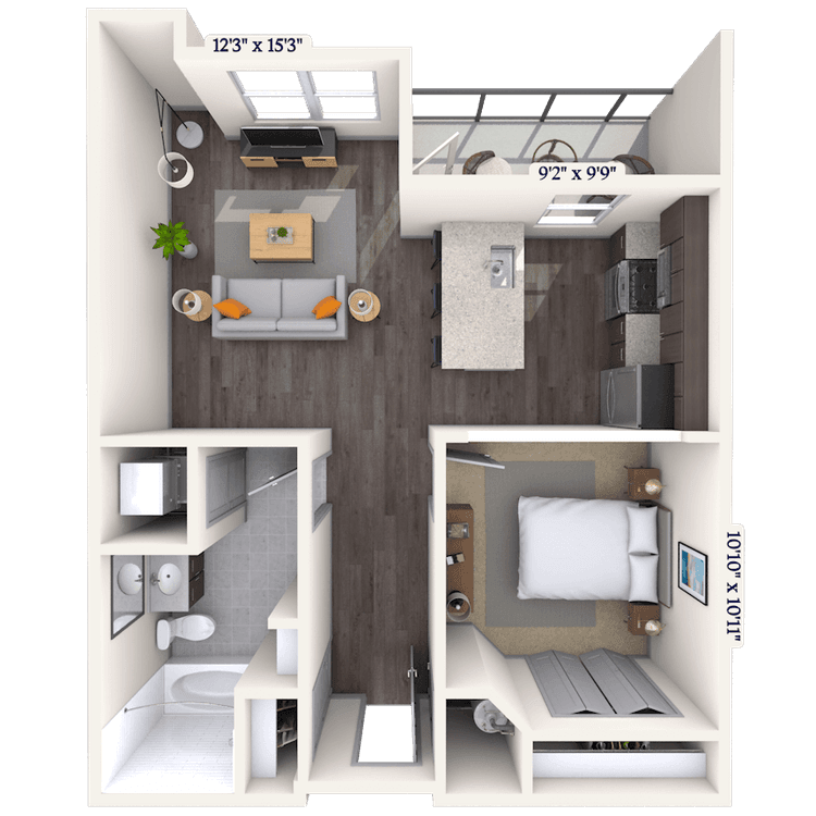 Floorplan image of unit 2400-507
