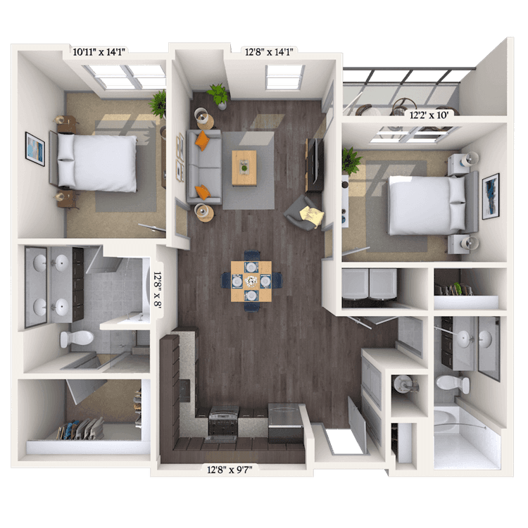 Floorplan image of unit 2402-213