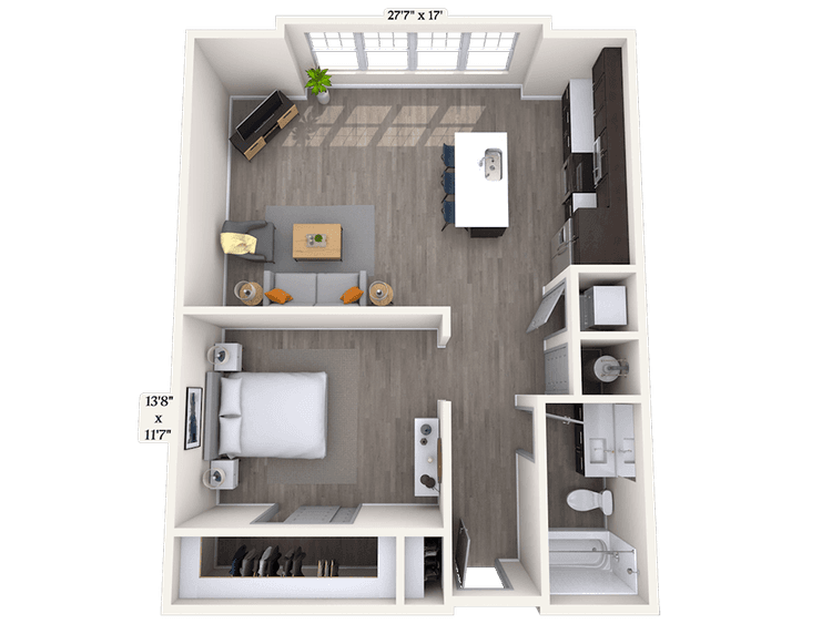 Floorplan image of unit 211