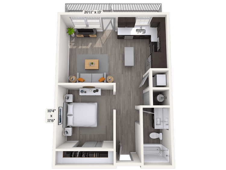 Floorplan image of unit 322