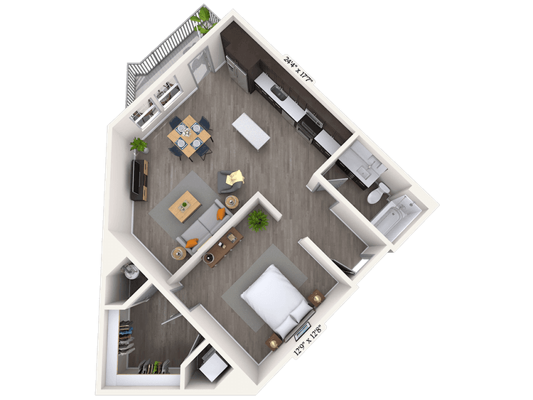 Floorplan image of unit 512