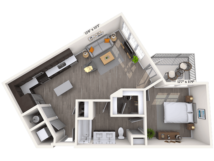 Floorplan image of unit 348