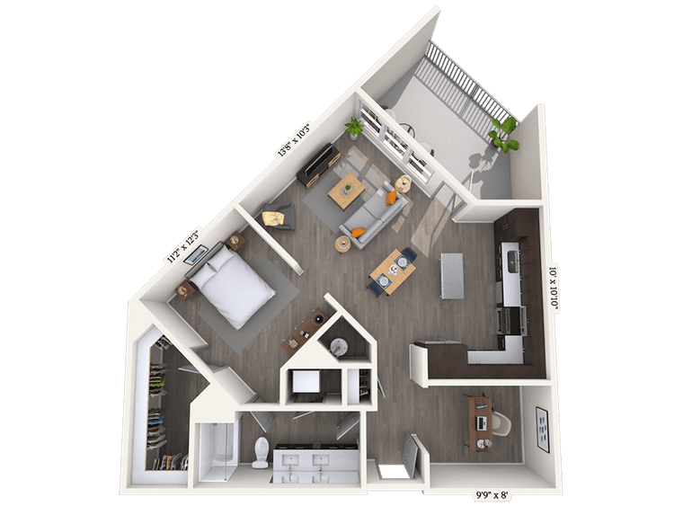 Floorplan image of unit 420