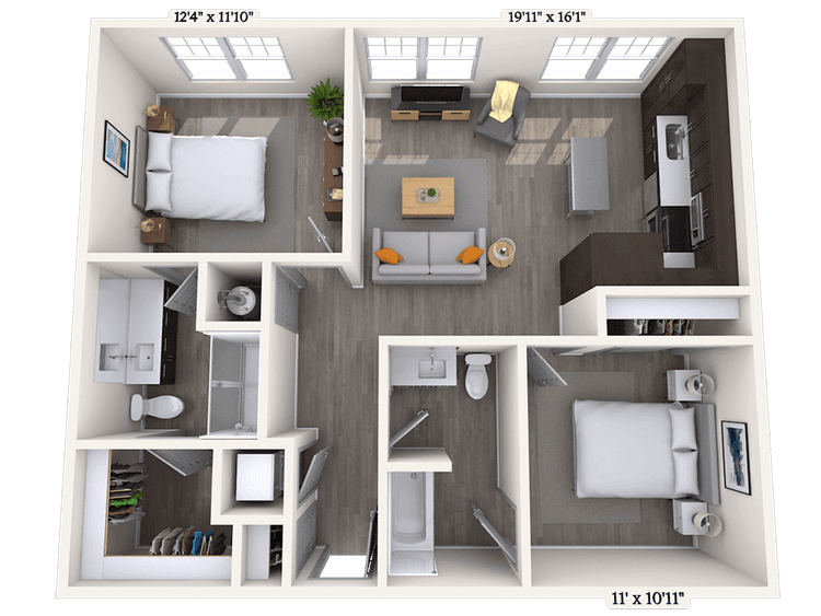 Floorplan image of unit 540