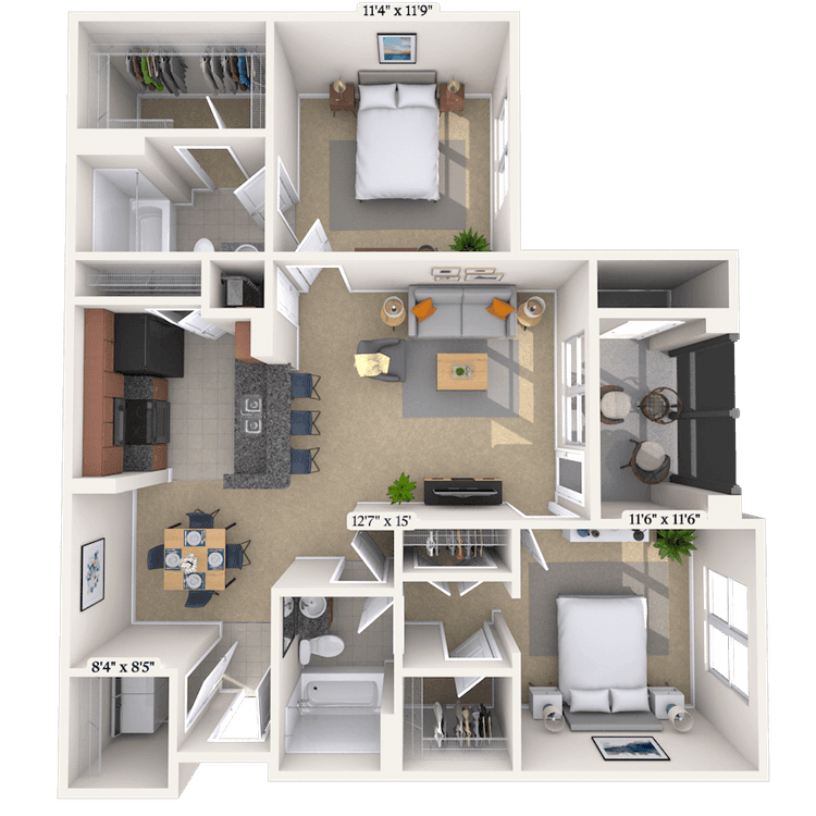 Floorplan image of unit 19112