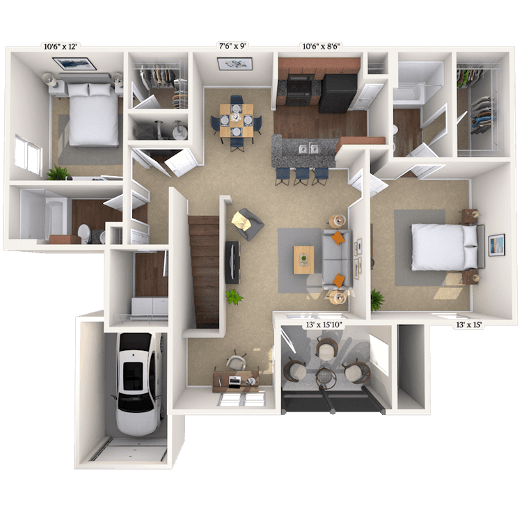 Floorplan image of unit II 36-15118