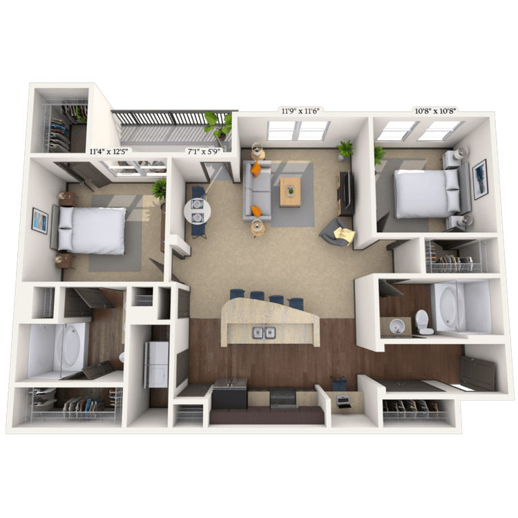 Floorplan image of unit 033104