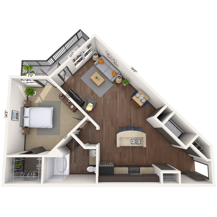 Floorplan image of unit 044107