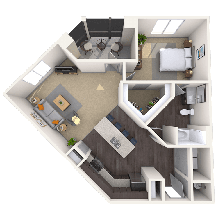 Floorplan image of unit 1400-207