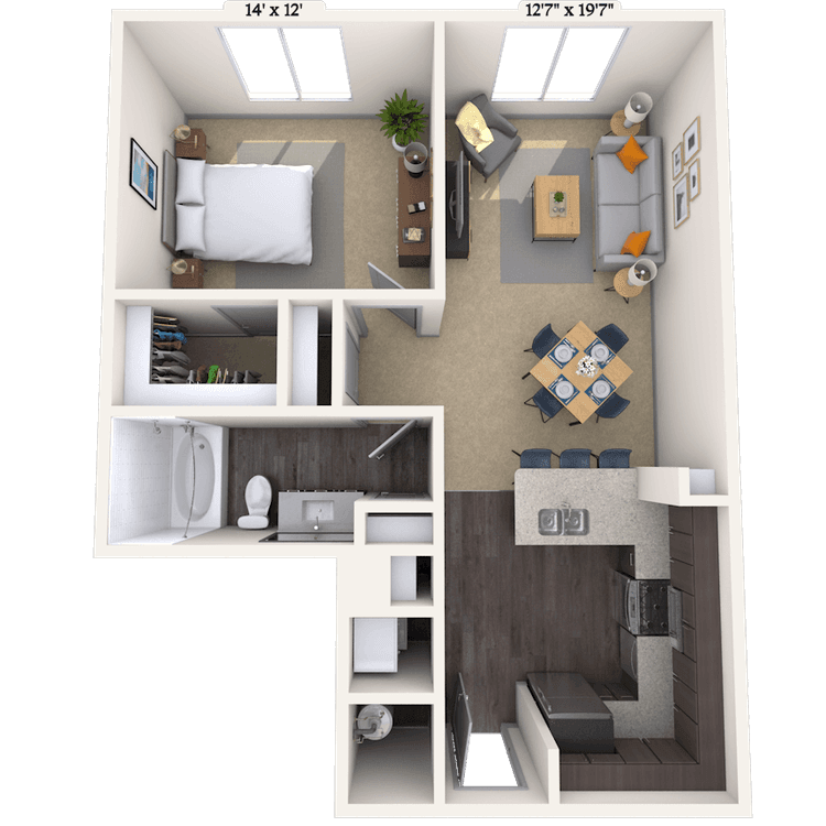 Floorplan image of unit 1475-307
