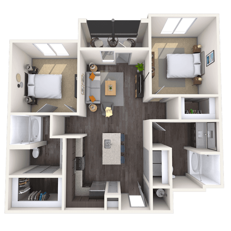 Floorplan image of unit 1400M211