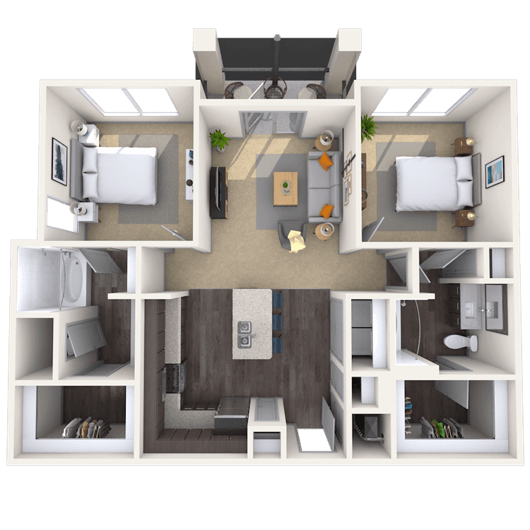 Floorplan image of unit 1400-300