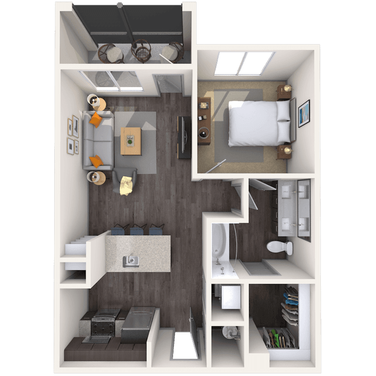 Floorplan image of unit 1420-207