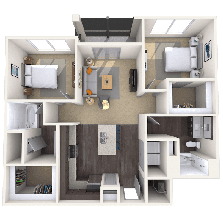 Floorplan image of unit 1400-313