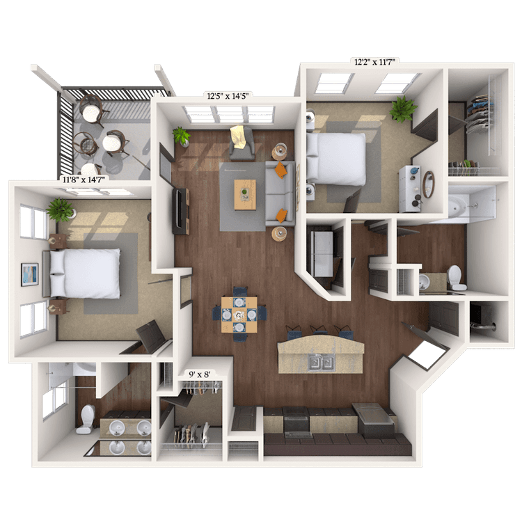 Floorplan image of unit 10203