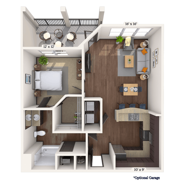 Floorplan image of unit 13104