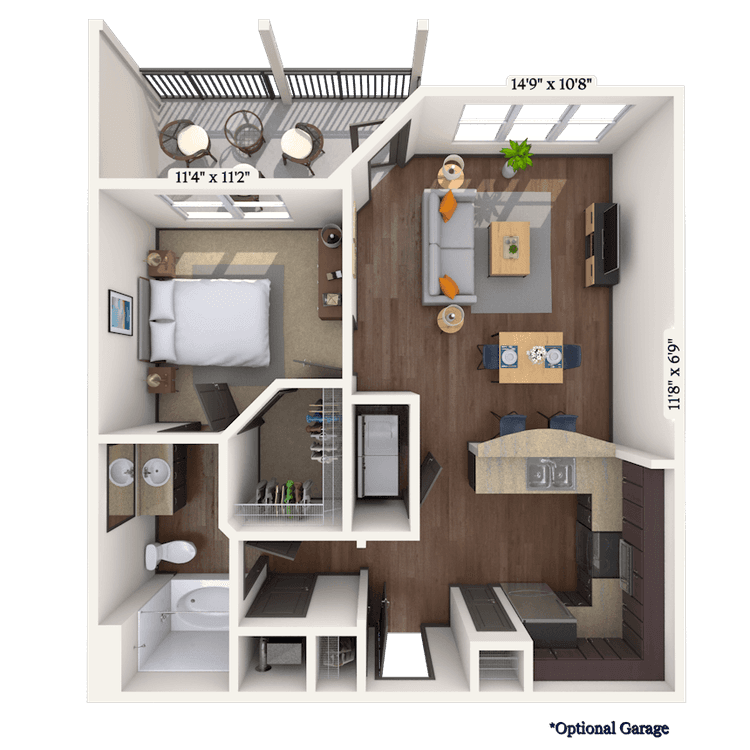 Floorplan image of unit 5304