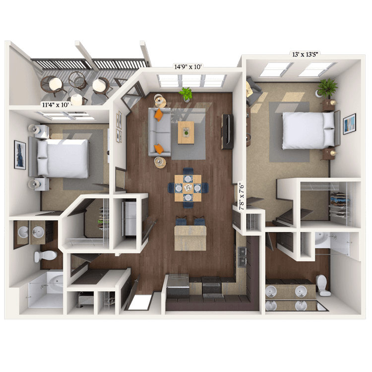 Floorplan image of unit 8209
