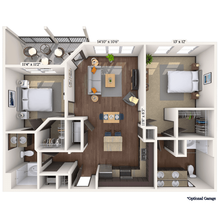 Floorplan image of unit 9101