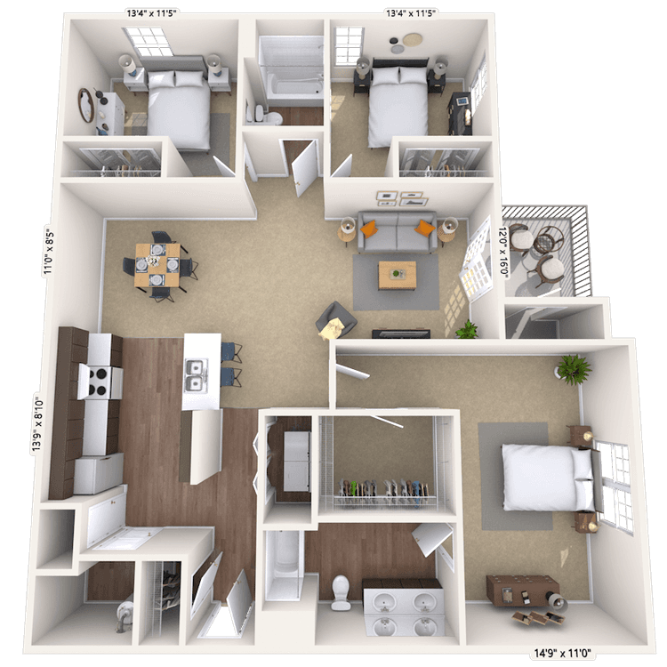 Floorplan image of unit 01961208