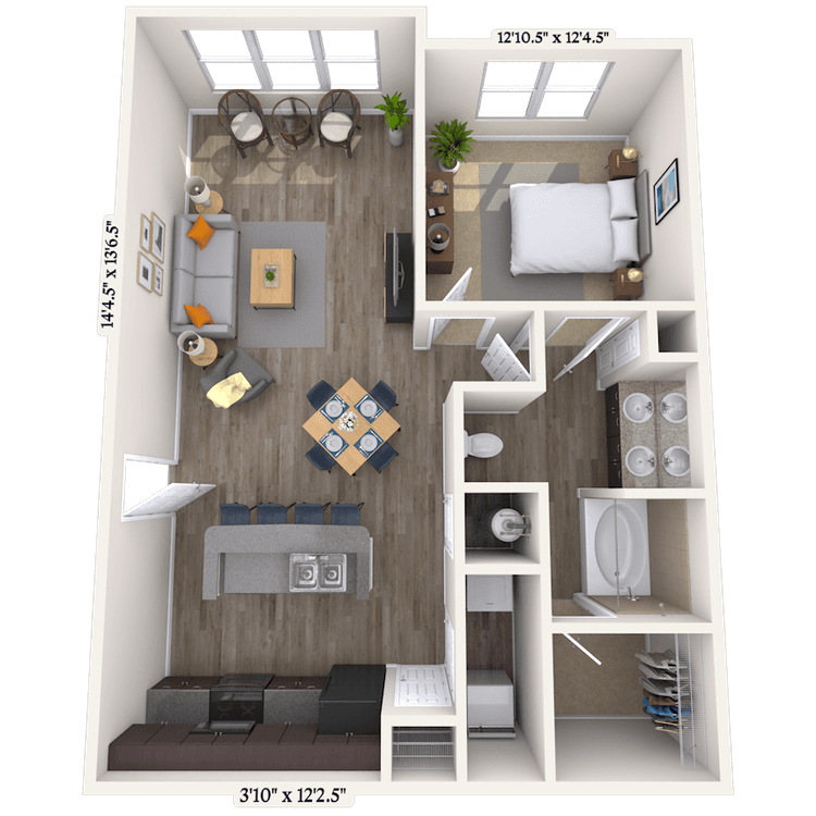 Floorplan image of unit II 013308