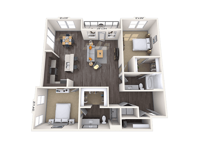 Floorplan image of unit II 8-323