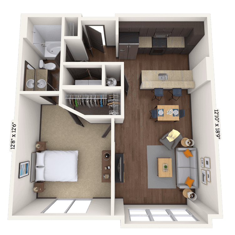 Floorplan image of unit II 2-1201