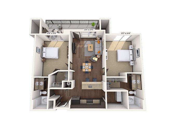 Floorplan image of unit II 2-1426