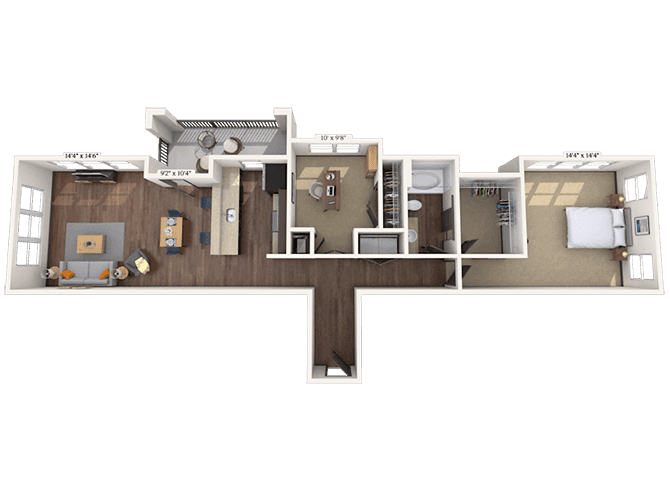 Floorplan image of unit 6-6200