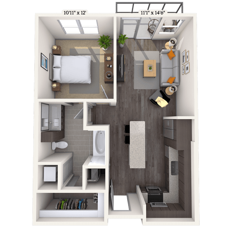 Floorplan image of unit II 469