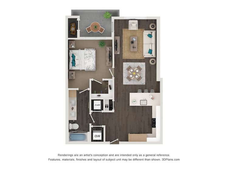 Floorplan image of unit 100