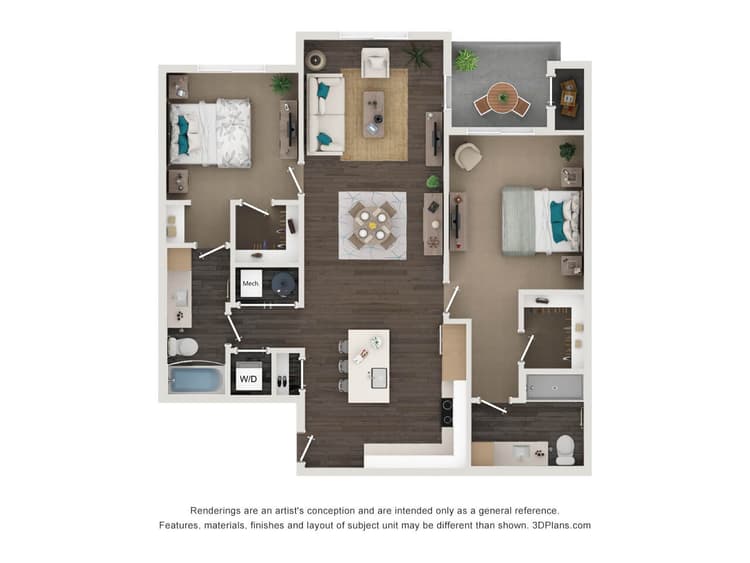 Floorplan image of unit 226
