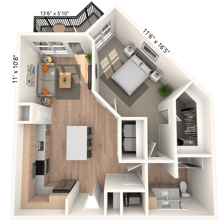 Floorplan image of unit 3007