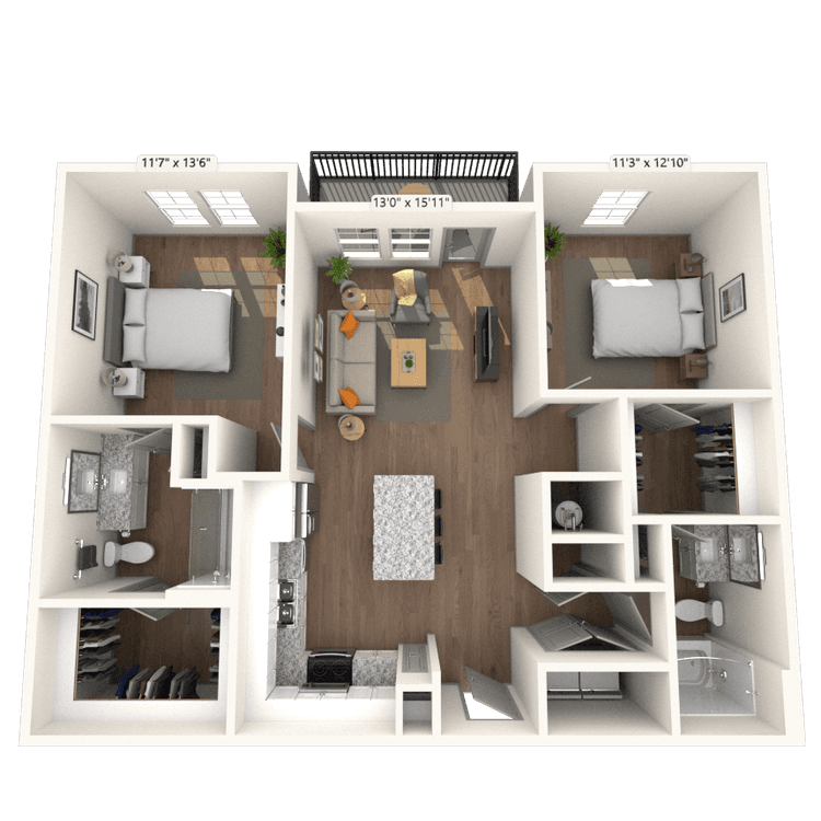 Floorplan image of unit 2-103