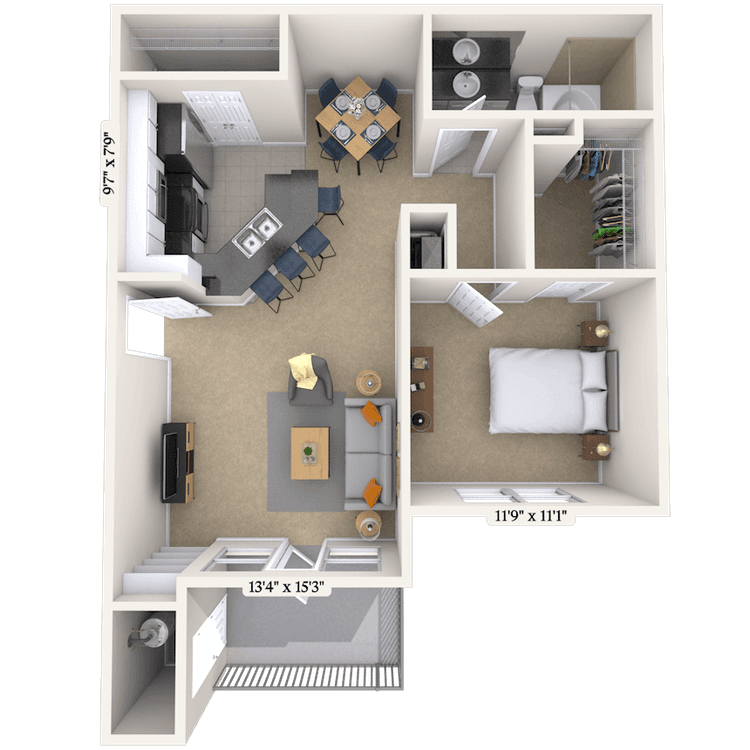 Floorplan image of unit 6103