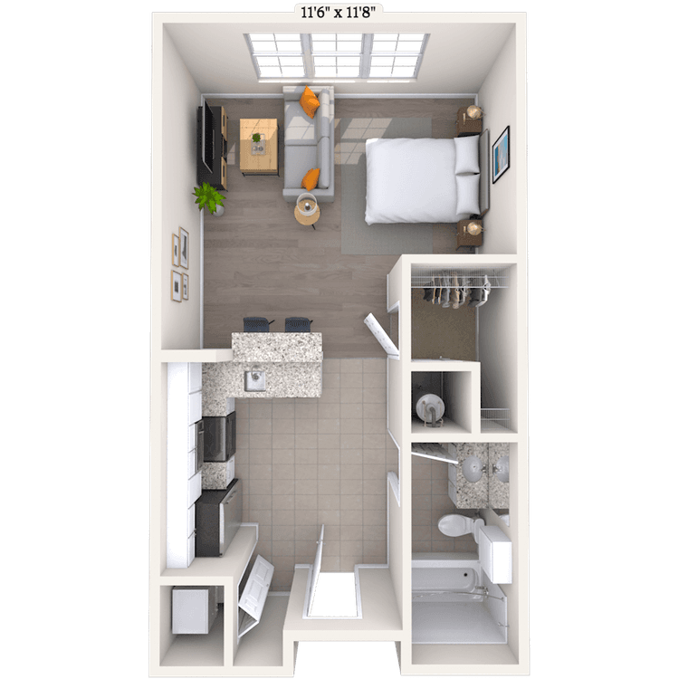 Floorplan image of unit 1364P2