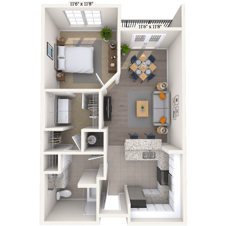 Floorplan image of unit 1127P3