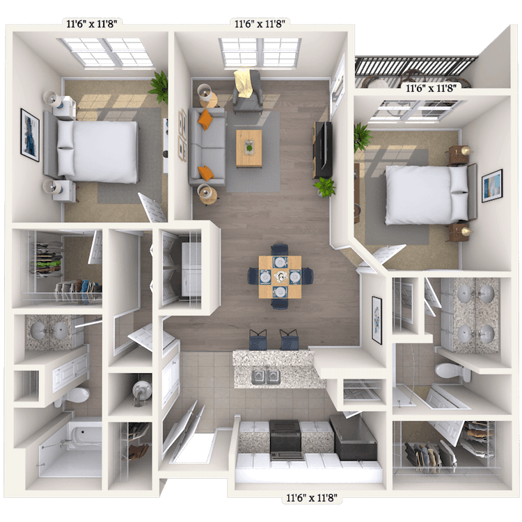 Floorplan image of unit 1109P3