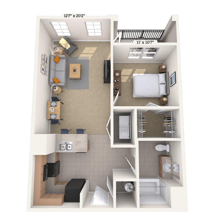 Floorplan image of unit I 8106
