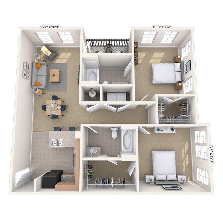 Floorplan image of unit I 2412