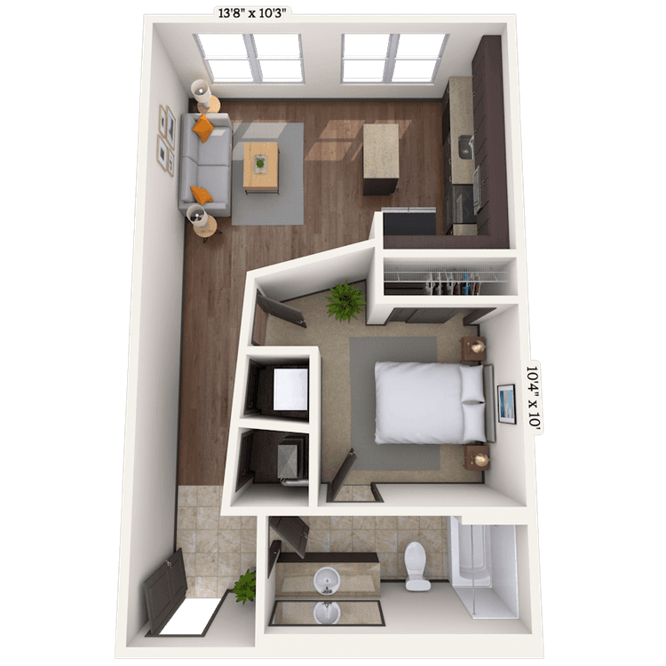 Floorplan image of unit 20105