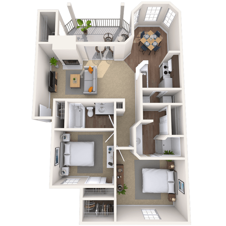 Floorplan image of unit 116